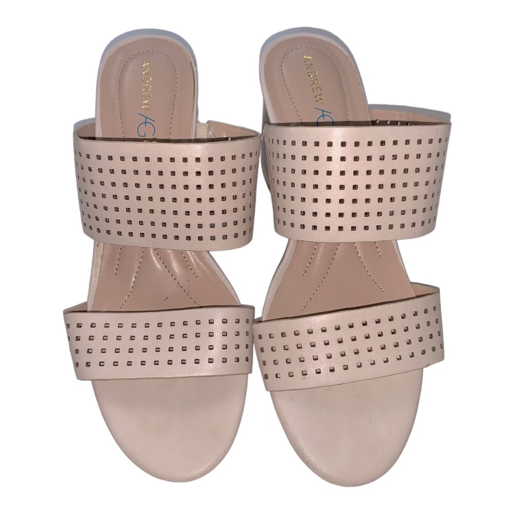 Andrew Geller block heeled sandals size 9.5
